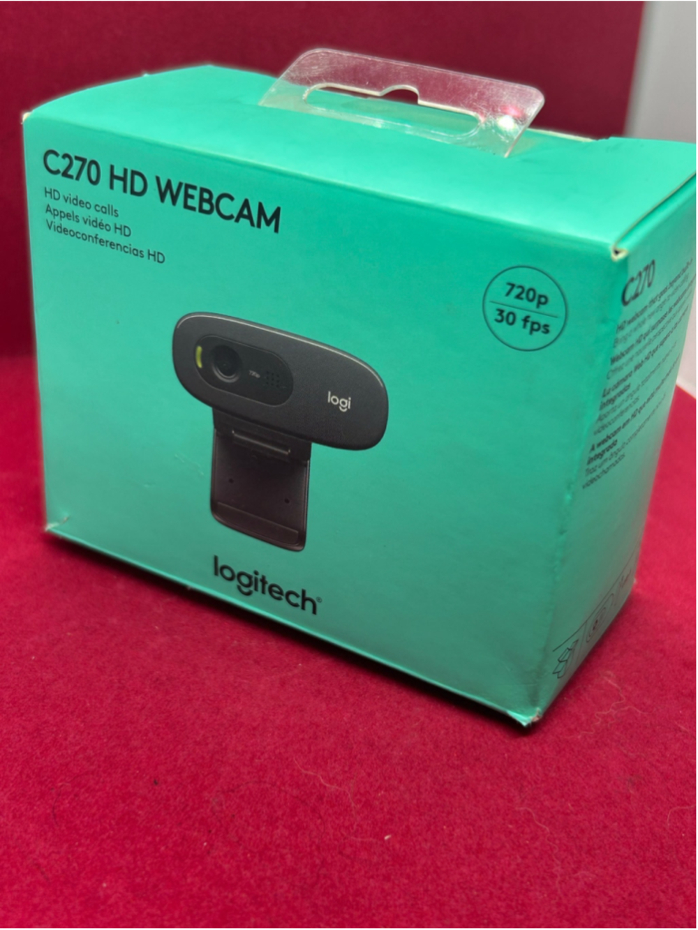 Logitech C270 HD Webcam One Size Black and Teal